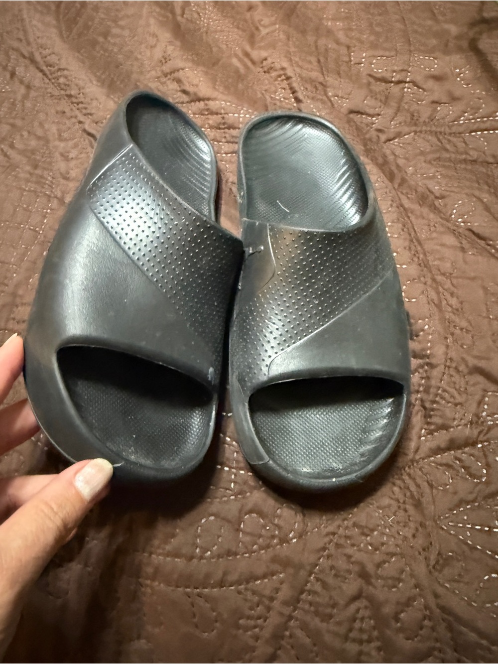 Jordan Kids Black Slide Sandals